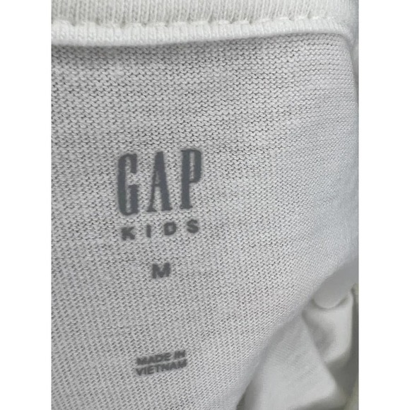 Gap Logo T Shirt Girls White and Gold Sz M NWT - Picture 6 of 6